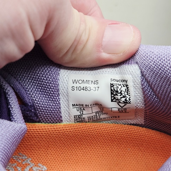 Saucony Peregrine ISO Trail Running Shoes Womens Size 12 Purple PWRTRAC Grip - Picture 10 of 10